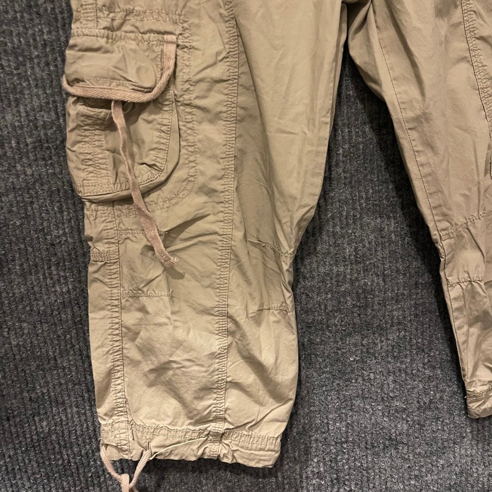 Vintage Y2K Forever 21 Cargo Capri Pants Womens S Army Green McBling Grunge - Picture 6 of 10